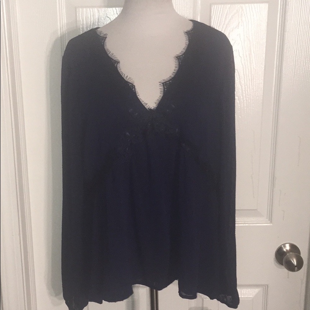 Mason & Belle Blouse w/ Frayed Lace